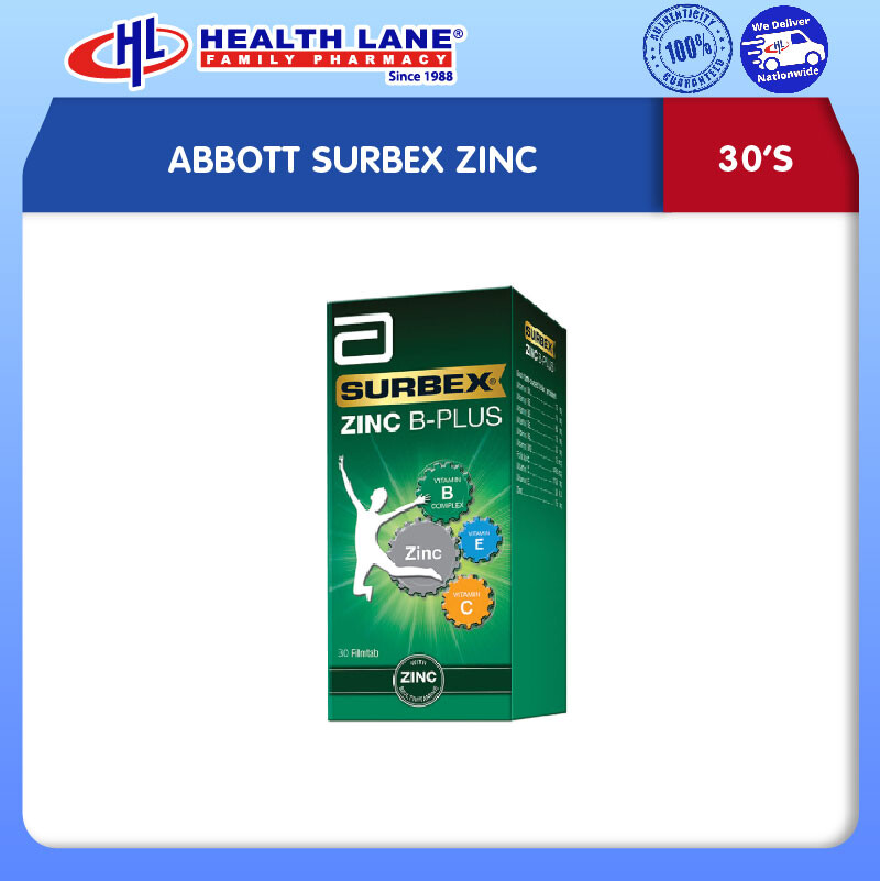 ABBOTT SURBEX ZINC (30'S)
